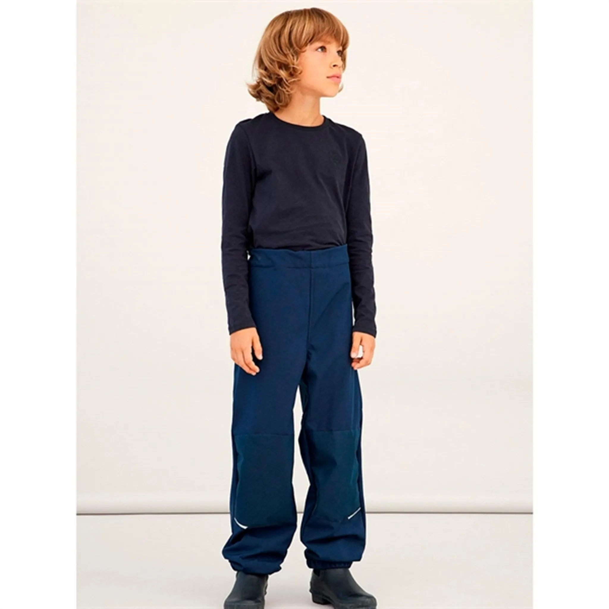 Rubberized Hem UVProtectionCoating Name it Dark Sapphire Alfa Softshell Pants Solid Noos