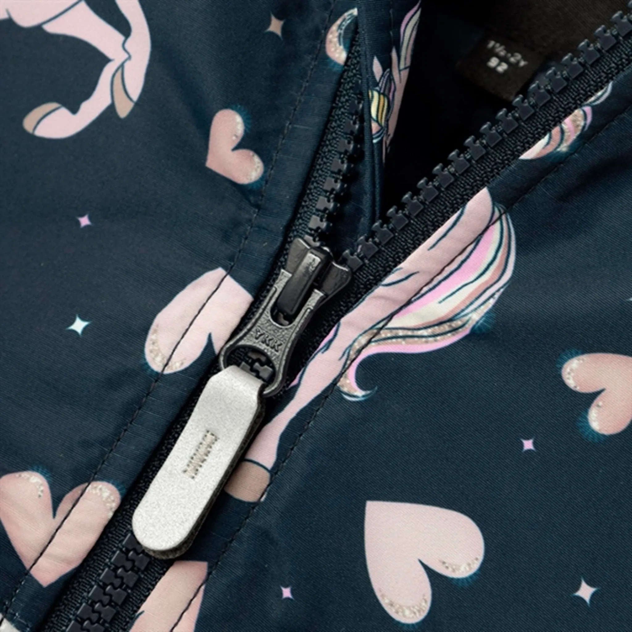 Warm Outer Layer Name it Dark Sapphire Maxi Jacket Unicorn Heart