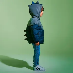 Tear-resistant Longline-Length Name it Dark Sapphire Morten Puffer Jacket Reflective