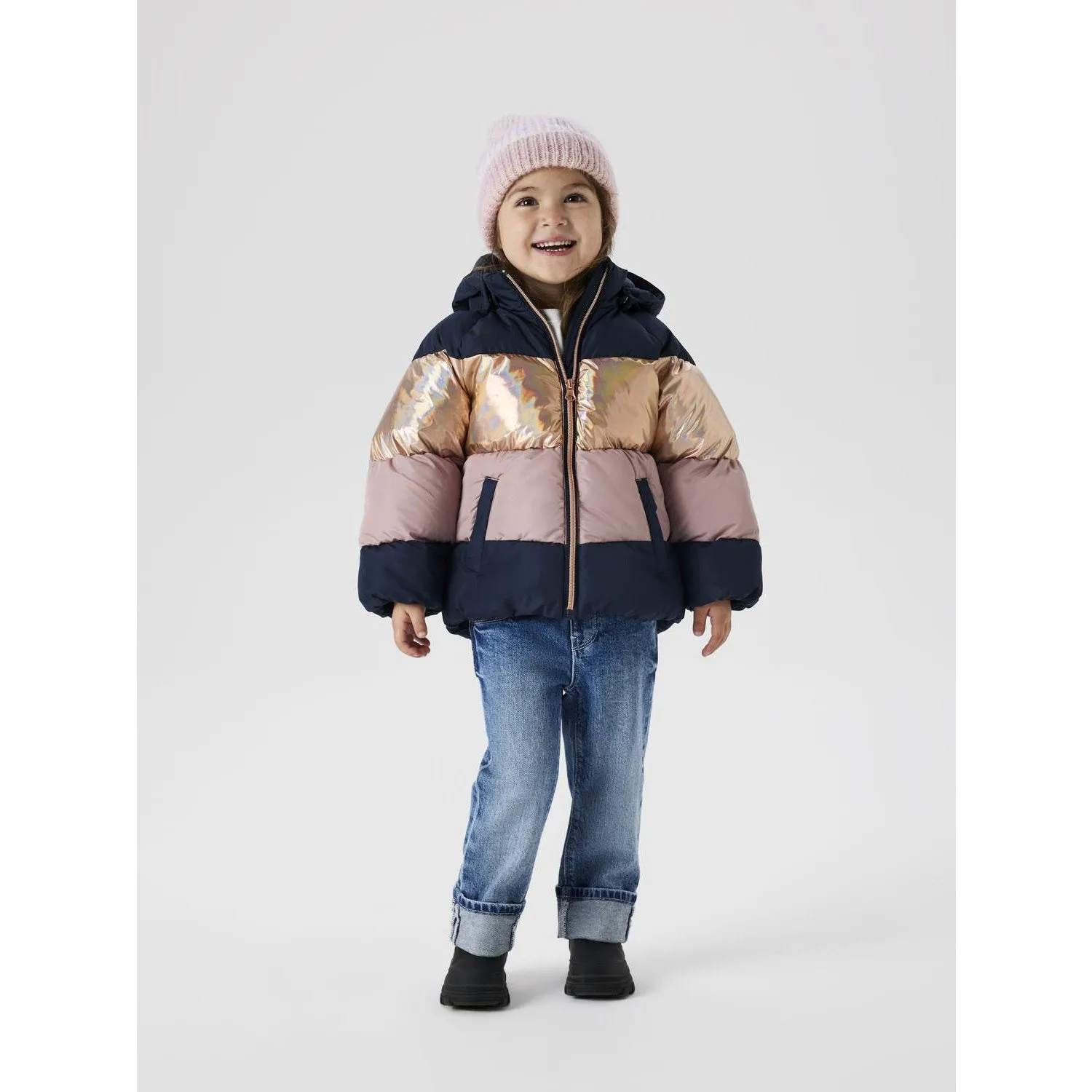 Name It Dark Sapphire Nmfmille Puffer Jacket1 Non Restrictive Mobility