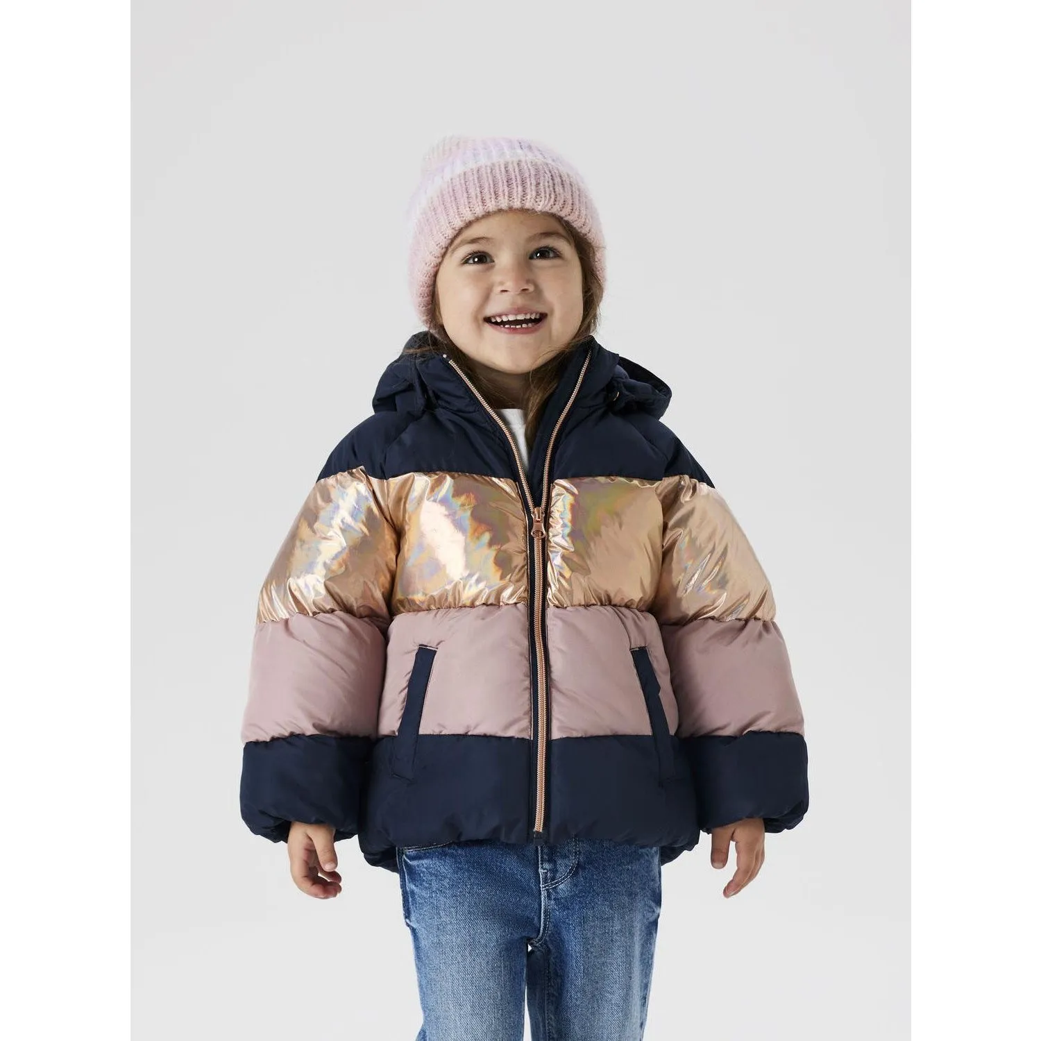 Name It Dark Sapphire Nmfmille Puffer Jacket1 Outdoor Adventure Gear Functional Outerwear