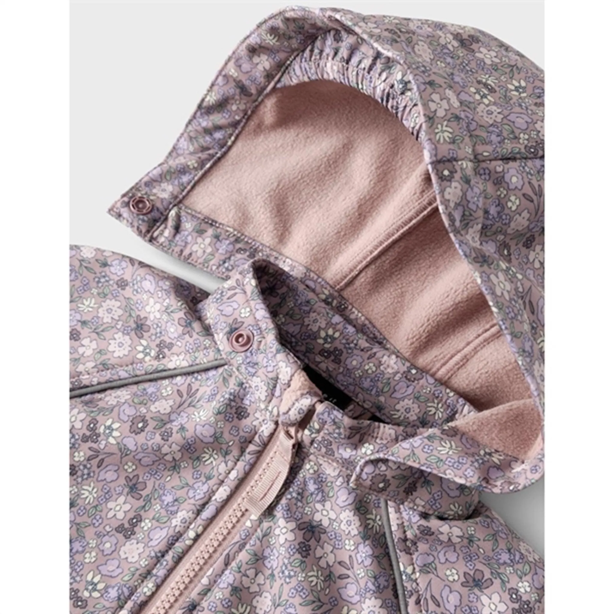 Name it Deauville Mauve Alfa08 Softshell Jacket Small Flower Animal Print Lust