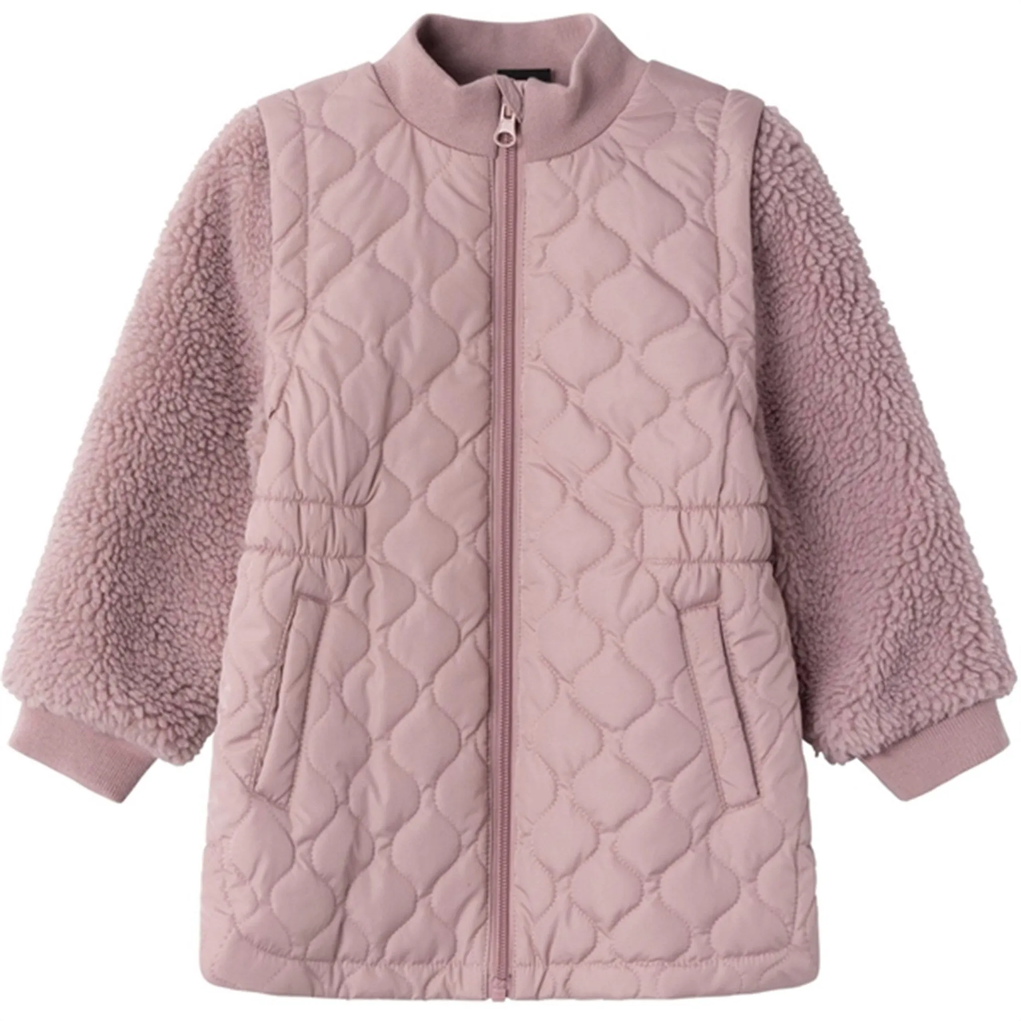Name it Deauville Mauve Member Quilted Jacket Contrast-Piping Stylish day blouse
