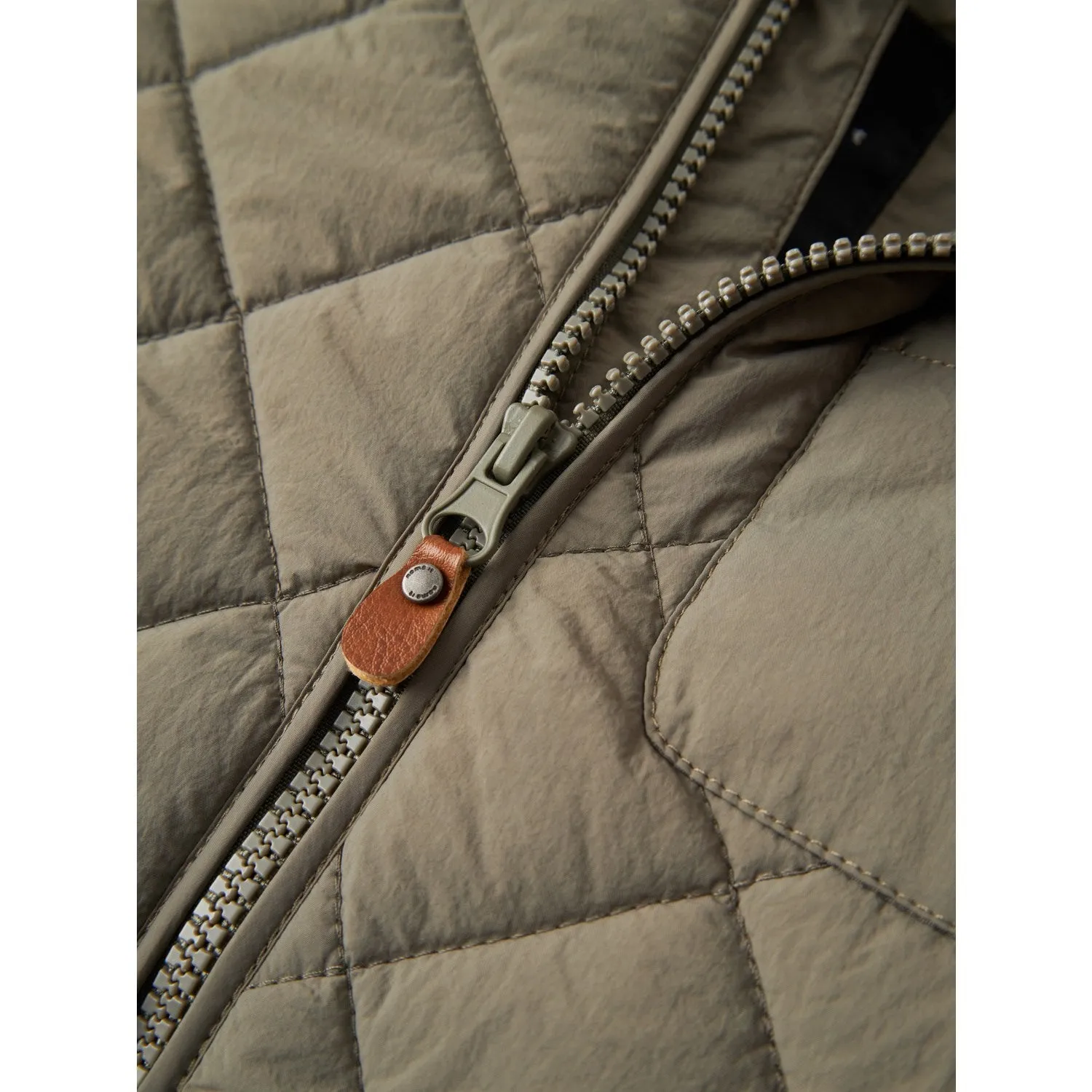 Recycled-Material Name It Dusty Olive Marlin Quilt Jacket Tb