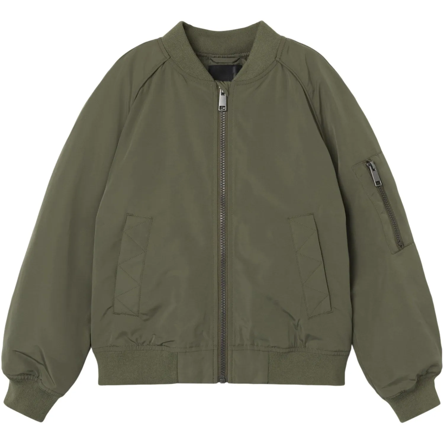Name It Dusty Olive Mathias Bomber Jacket Elastic waist