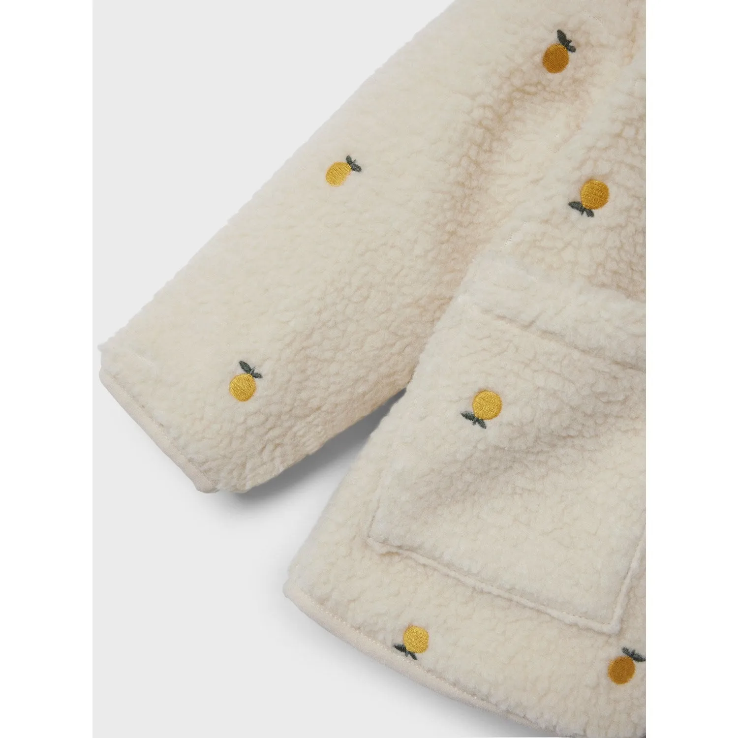 Ultra Thin Insulation Layered Collar Design Name It Fog Oranges Magot Teddy Jacket