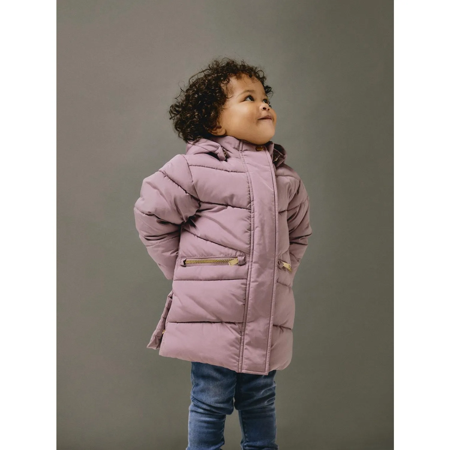 Versatile-Style Stylish short-sleeve piece Name It Grape Shake Memo Long Jacket