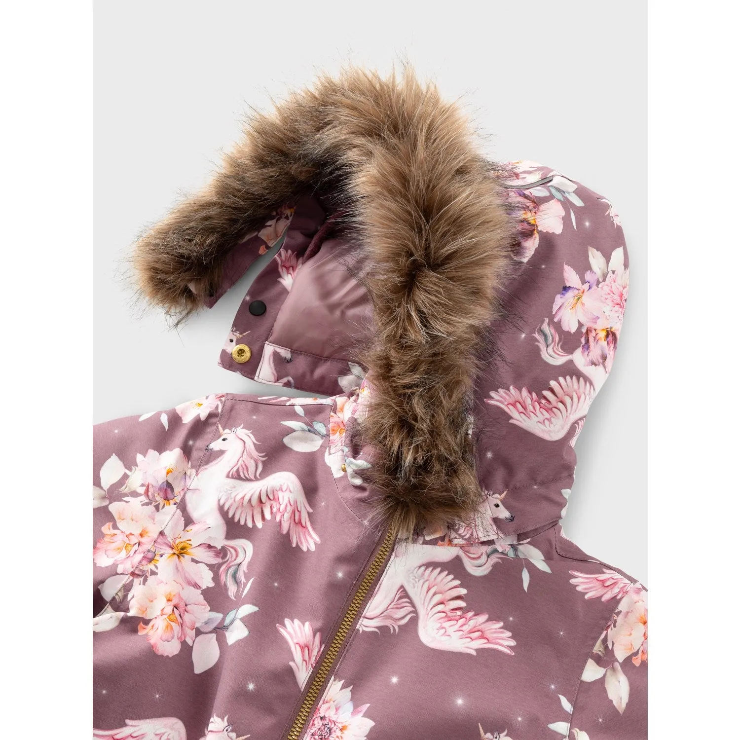 Draped-Style Maternity-Fit Name It Grape Shake Unicorn Snow10 Suit AOP Fo Noos