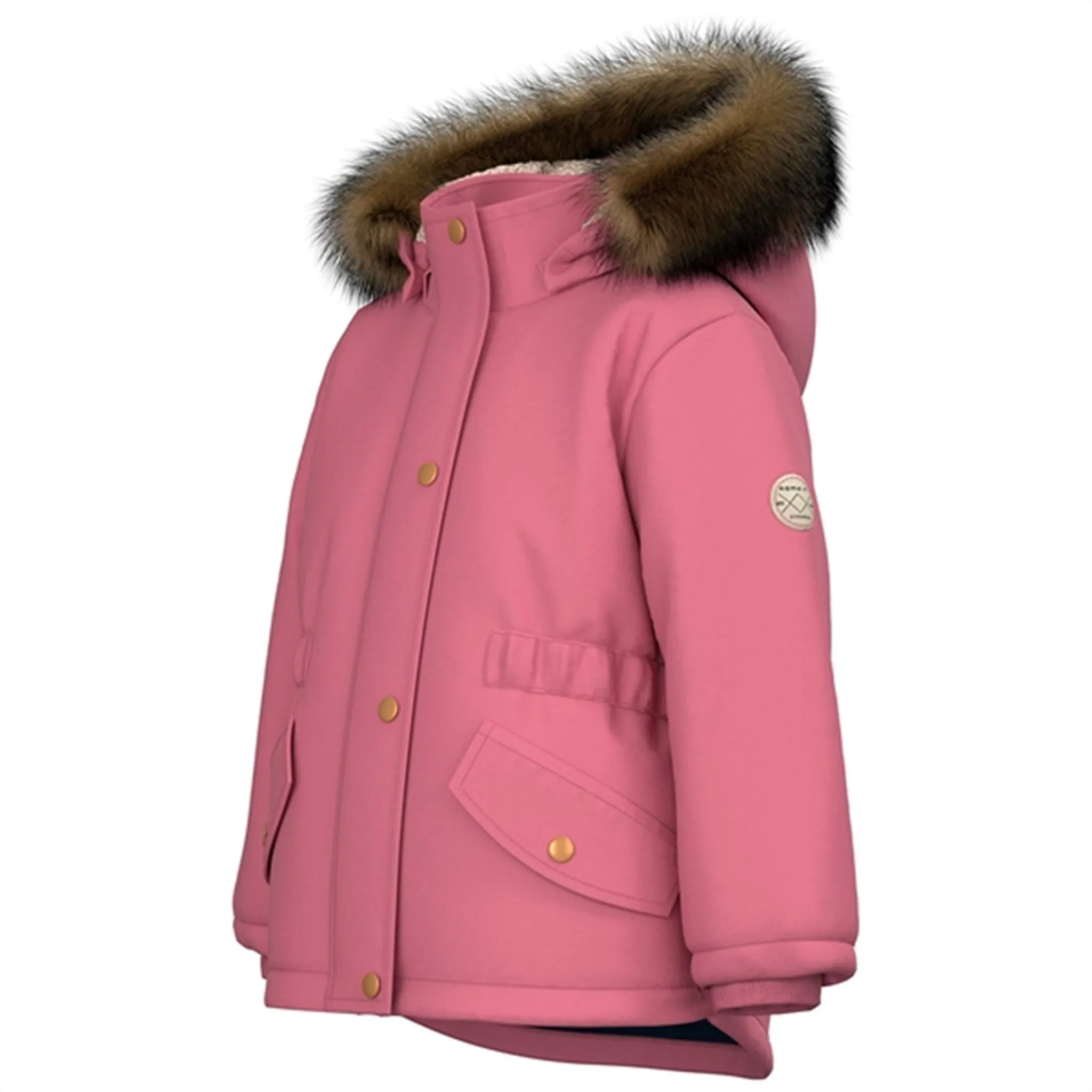 Name it Heather Rose Marlin Parka Jacket Taped Zipper Closures sunny - day look
