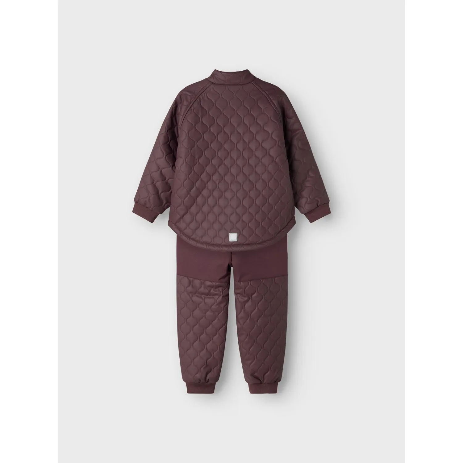 Scalloped-Edge Practical layering blouse Name It Huckleberry Mud Rub Quilted Set Solid Fo