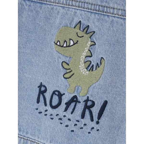 Name it Light Blue Denim Dinosaur Jack Denim Cowboy Jacket Relaxed Layer