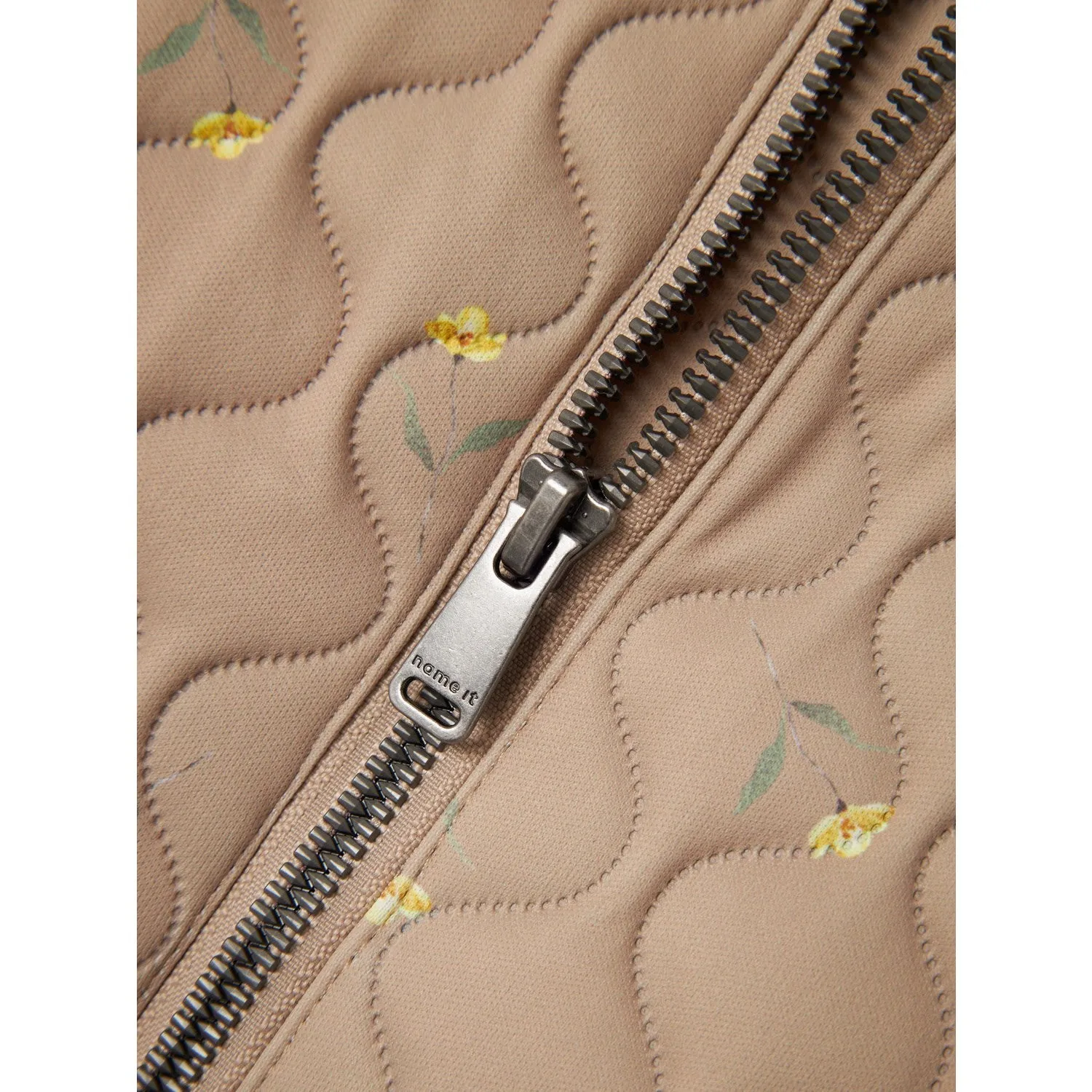 Kimono-Sleeve Simple chic shirt Name It Light Taupe Flower Moon Quilted Set AOP Fo