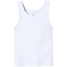 Name It Lucent White Fikatie Short Tank Top Reflective Safety Details happening