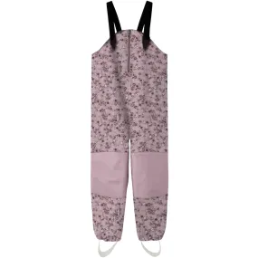 Name It Mauve Shadows Alfa08 Softshell Bib Pants Flower Reinforced Stitching Flattering Fit