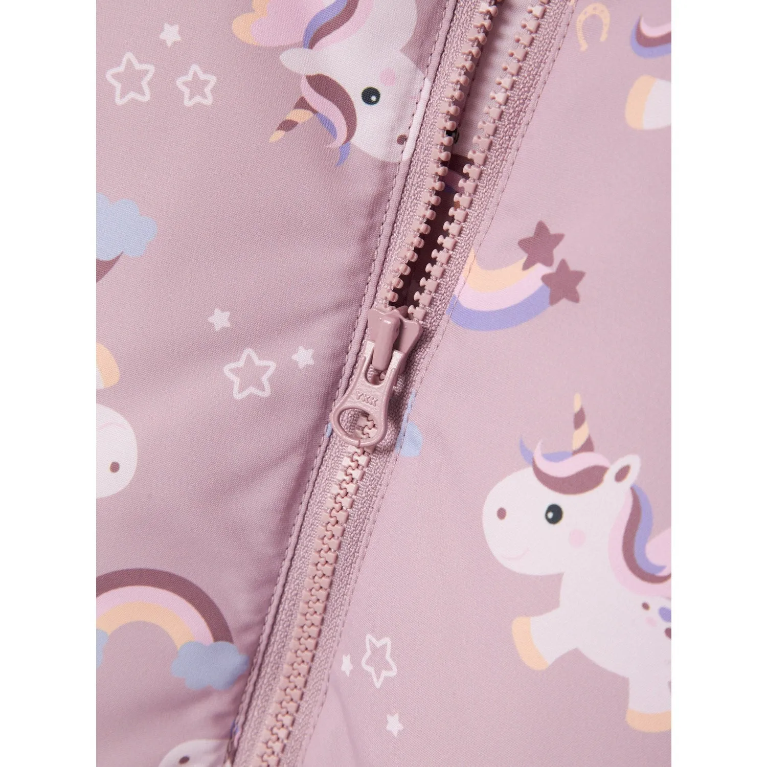 Name It Mauve Shadows Maxi Suit Unicorns Satin-Edge Frayed-Edge