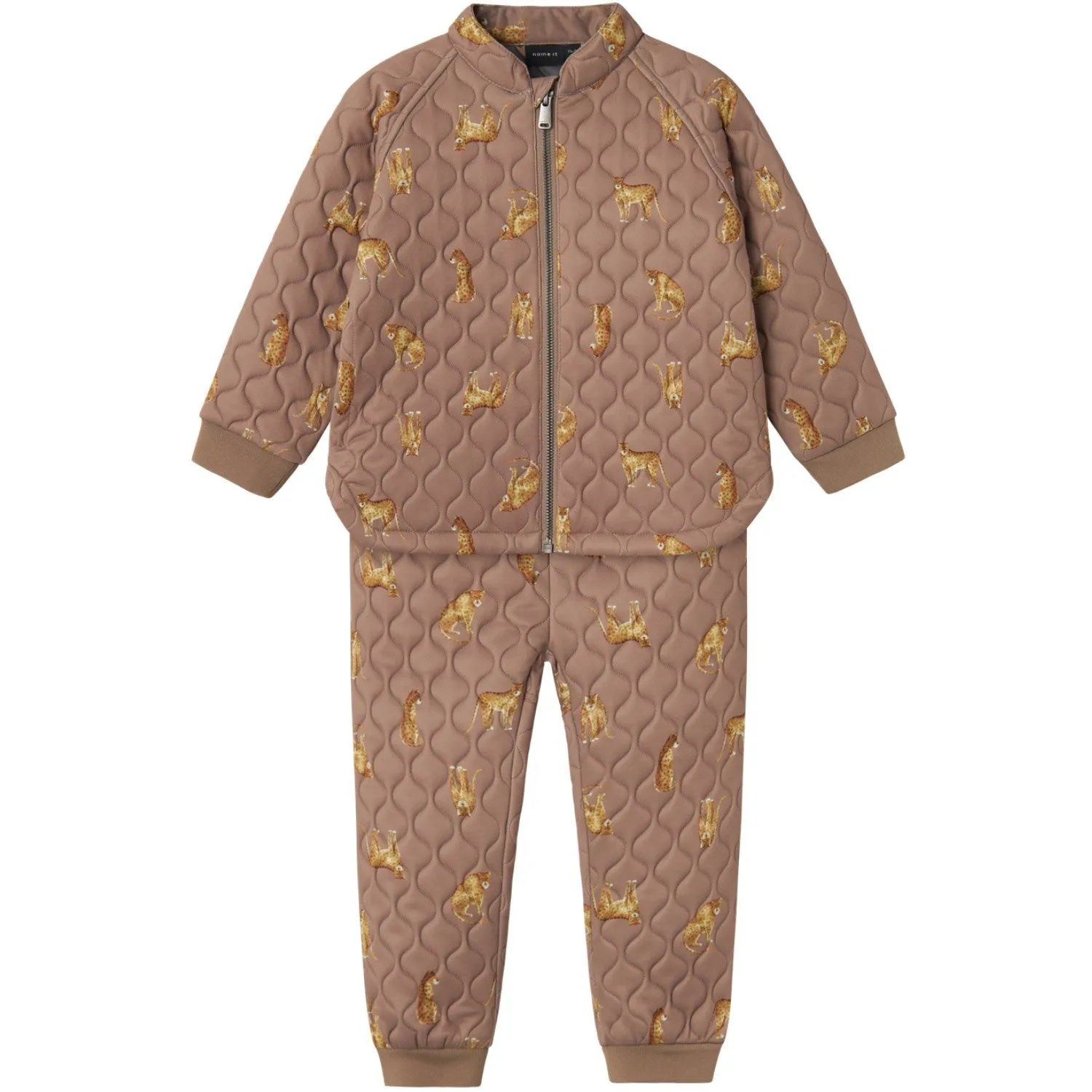 Name It Mountain Trail Leo Moon Quilted Set AOP Fo Mix-And-Match Hidden-Placket