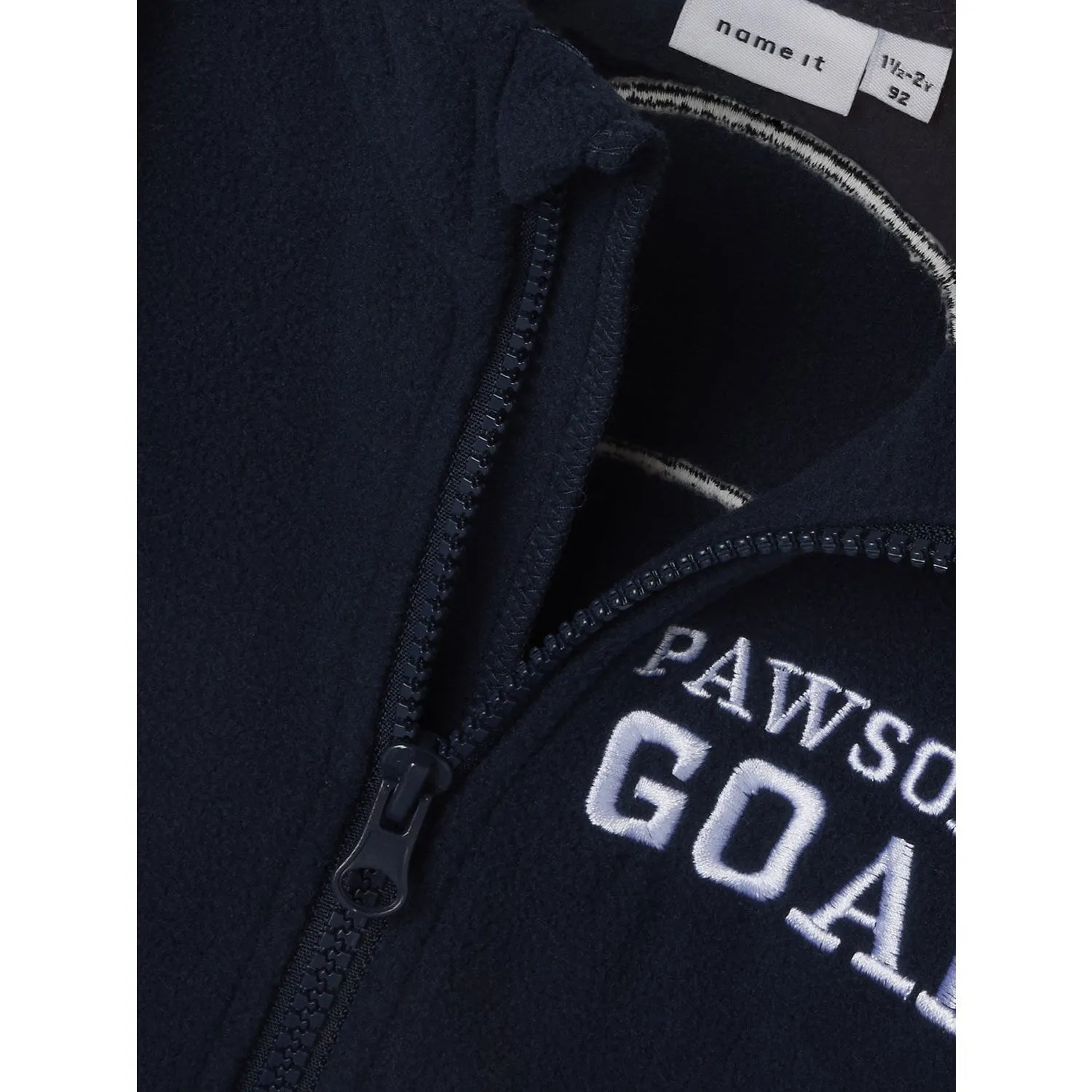 Name It Navy Blazer Nmmjohan Paw Fleece W Zip Cplg Clean Fit