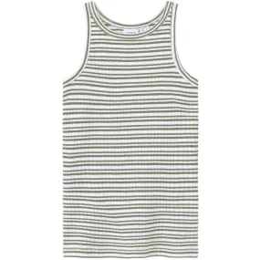 Name It Oil Green Bright White Hobine Tank Top popular in urban areas Office Wear