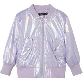 window - shopping Articulated Sleeve Cut Name it Orchid Bloom Movie Bomber Jacket Foil