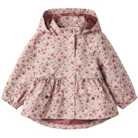 Name It Pale Mauve Flowers Malex08 Jacket AOP Fo Laser Cut Perforations