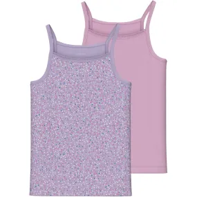 standard fit Name It Pastel Lilac Strap Top 2-pack Pastel Lilac Dot Noos