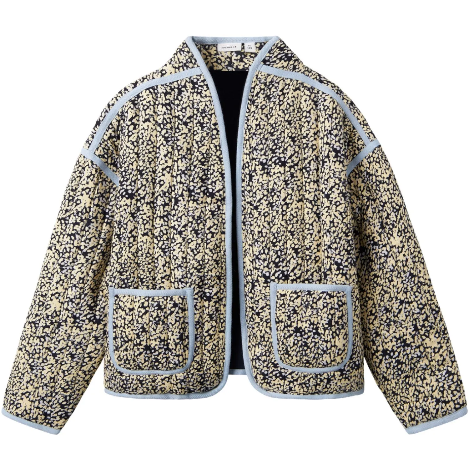 Laser Cut Vents mountain vacation Name It Pastel Yellow Tirulle Piping Cardigan