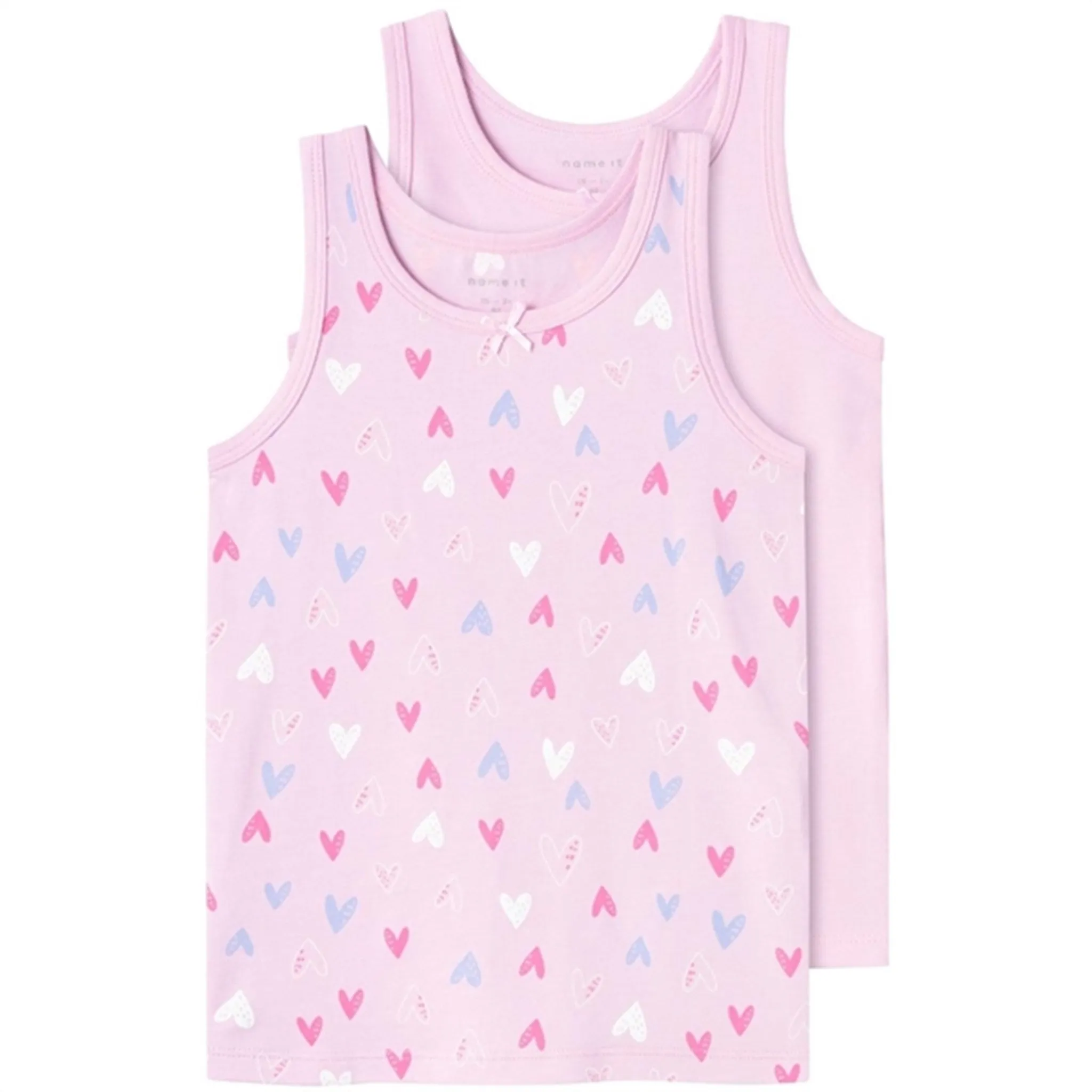 Name it Pink Lavender Heart Tank Top 2-pack Noos made in South America