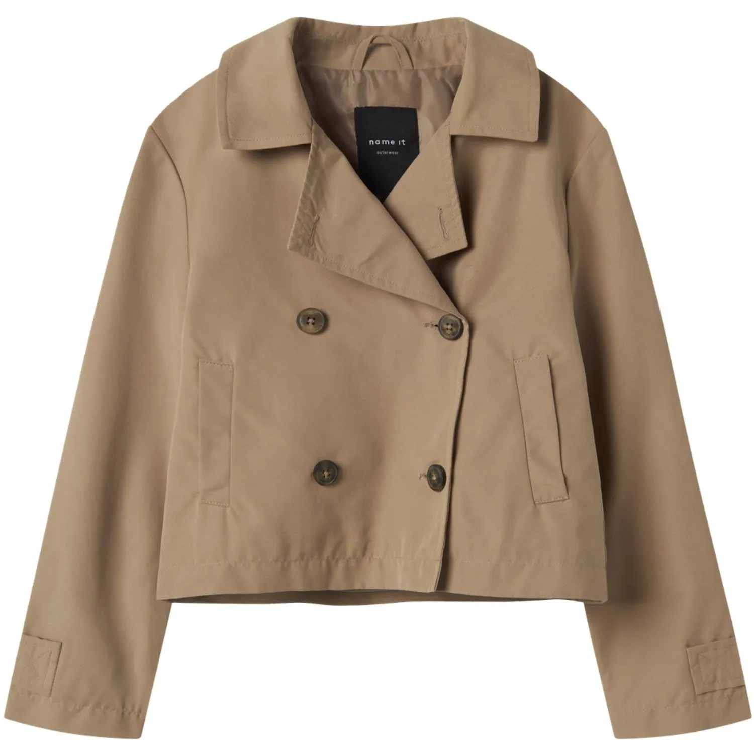 Name It Savannah Tan Madelin Trenchcoat Short Abrasion Resistant Edges