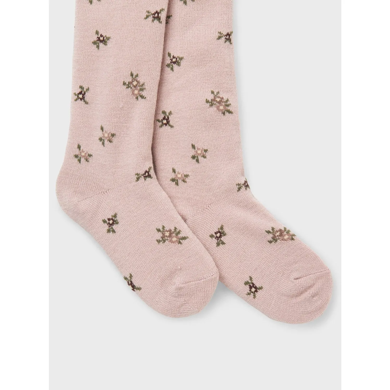 Minimalist Style Glossy Name It Shadow Gray Small Flowers Nmfwak Wo/Bl Tights Aoj