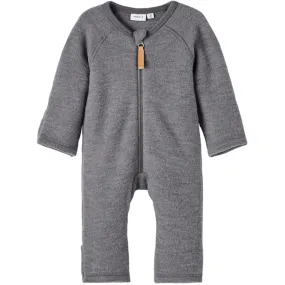 High-Low-Hem Lightweight daywear Name it Silver Filigree Wmino Wool Onesie