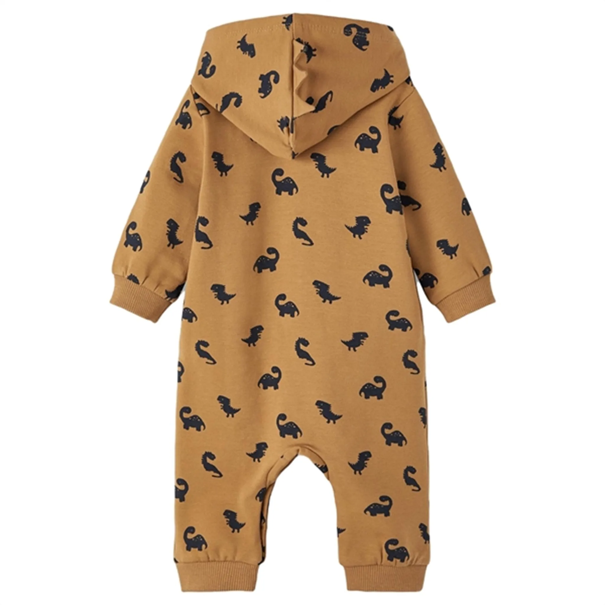 Name it Toasted Coconut Tas Dinosaur Sweat Jumpsuit Tonal-Stitching