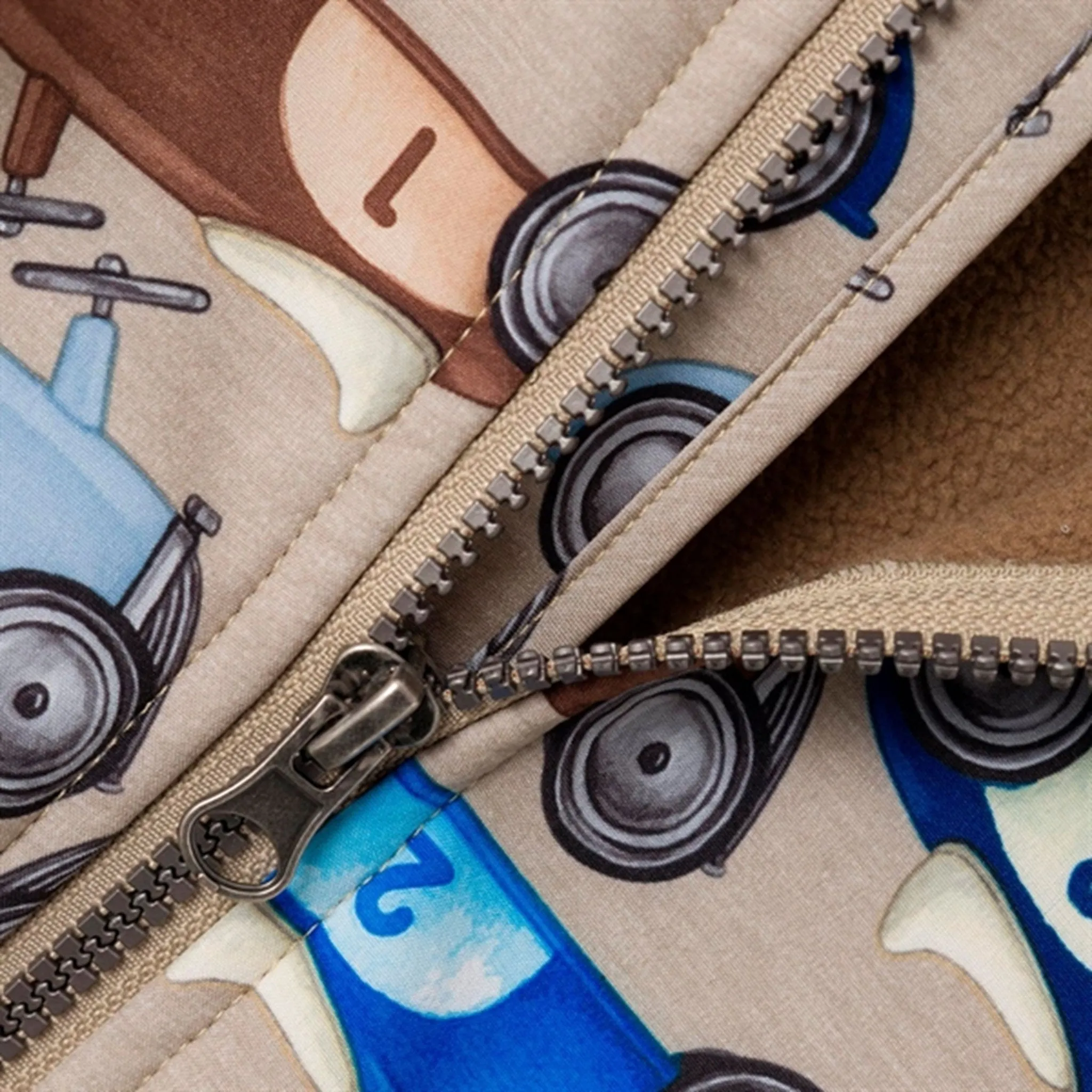 Solid Color Machine washable Name it Weathered Teak Alfa Softshell Jacket Retro Cars