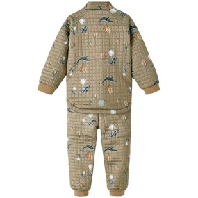 Name it Weathered Teak Moon Quilted Set Air Ballon Statement-Buttons Relaxed outdoor shirt