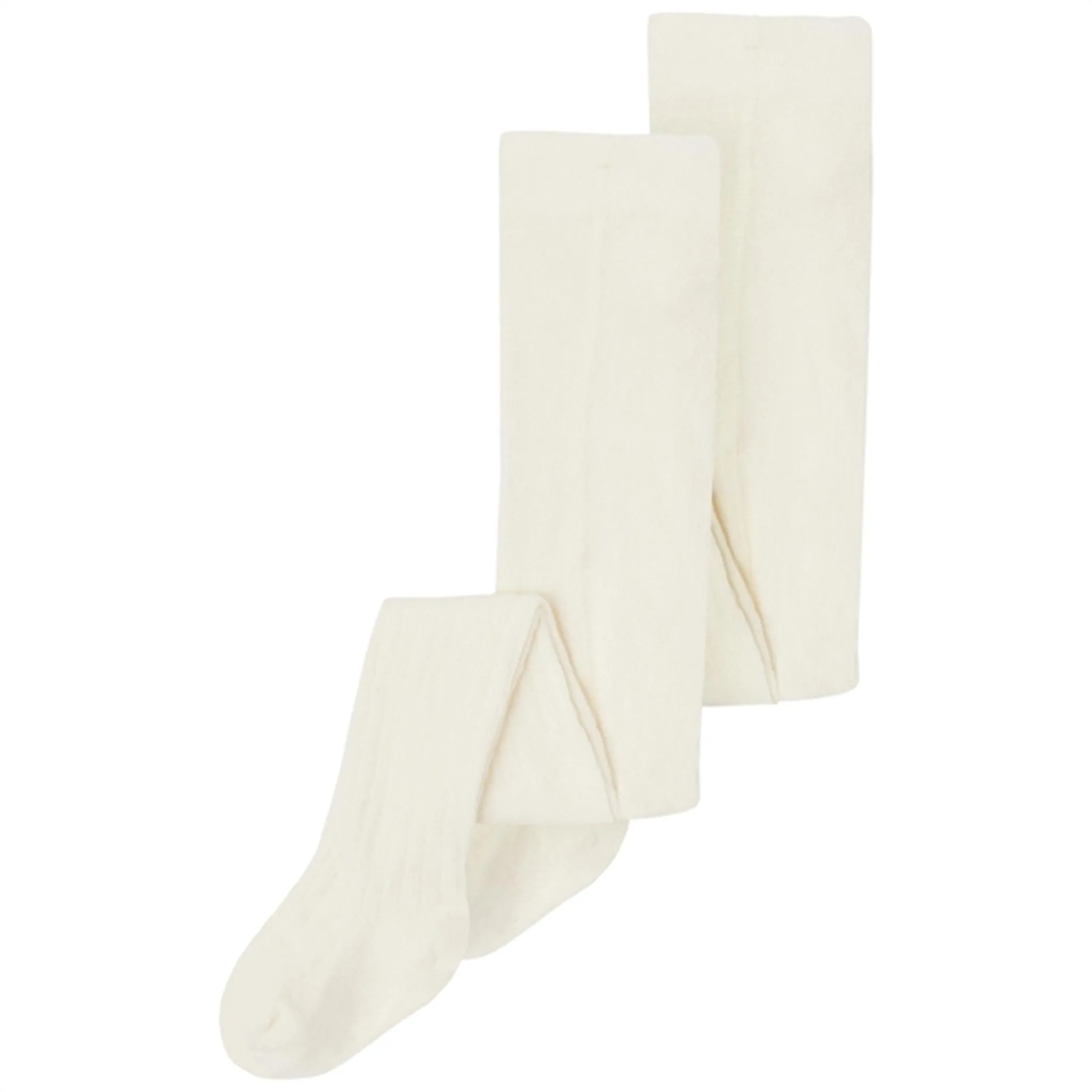 Matte Name it White Alyssum Rib Tights 2-pack Noos