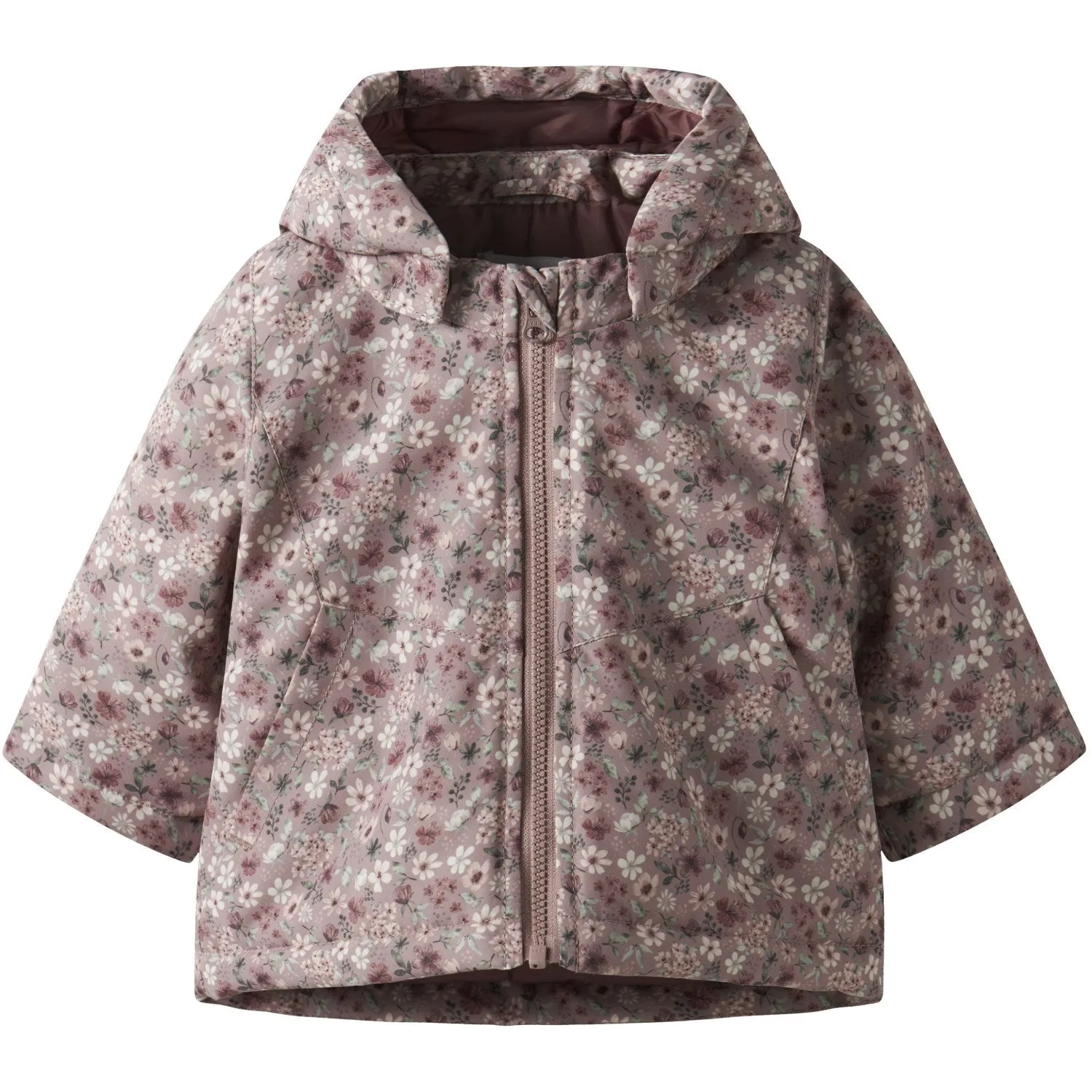 Name It Woodrose Flower Nbfmaxi Pa Jacket Aop Urban Style Double Stitched Construction