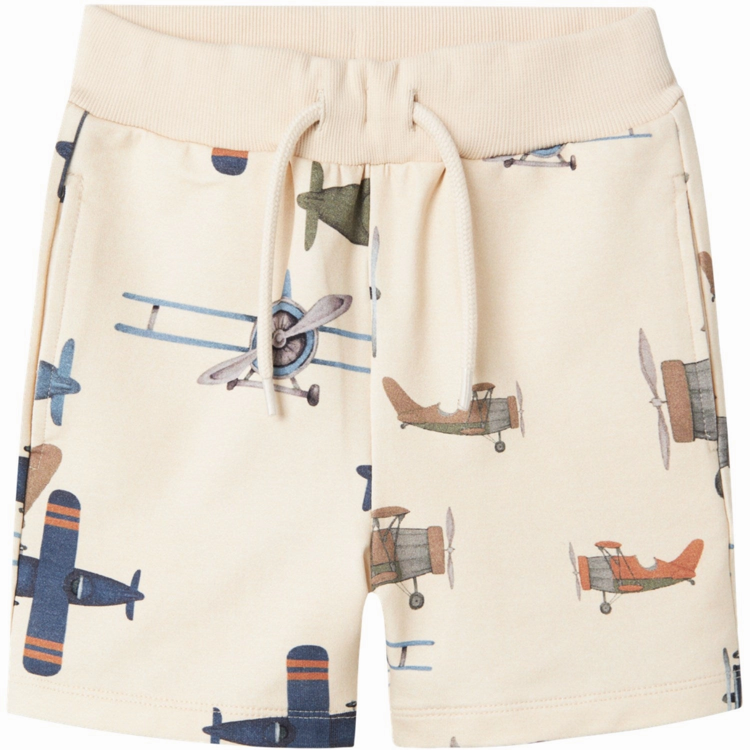 Name It Almond Milk Dius Sweat Shorts Chill Mood Multi Panel Cut