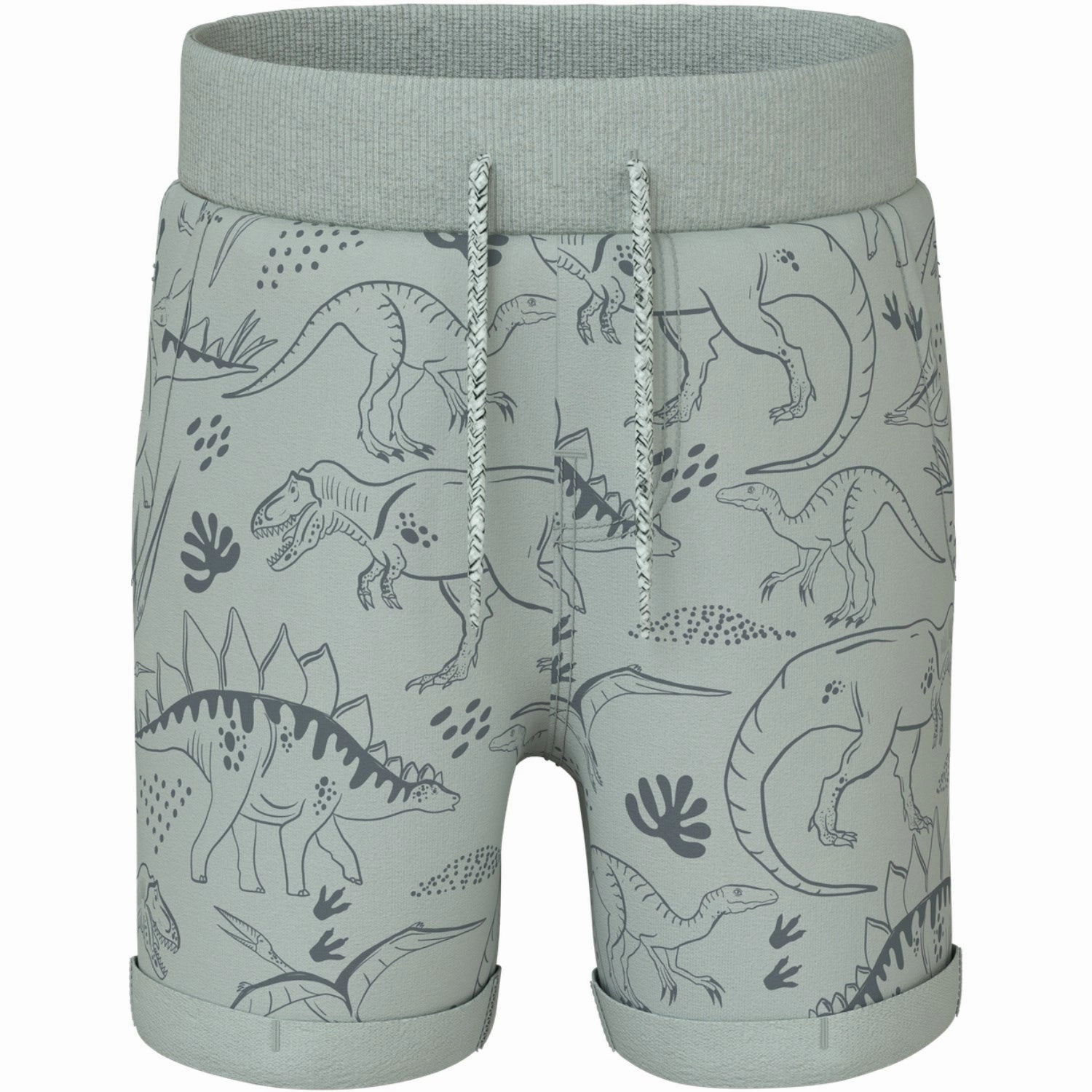 athletic clothing Name It Aqua Gray Tone Dino Vermo AOP Long Sweat Shorts Noos