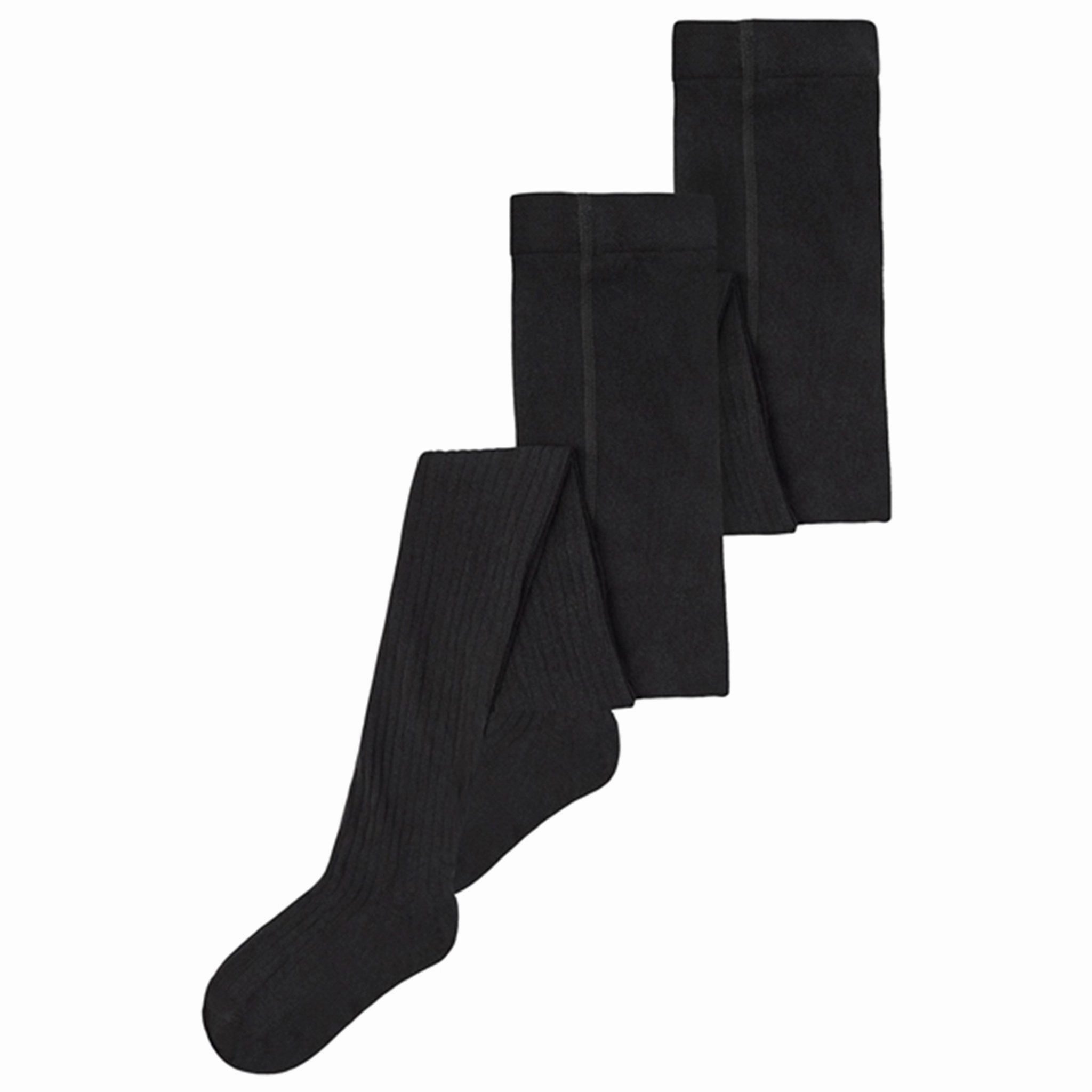 Name it Black Rib Tights 2-pack Noos Adjustable-design