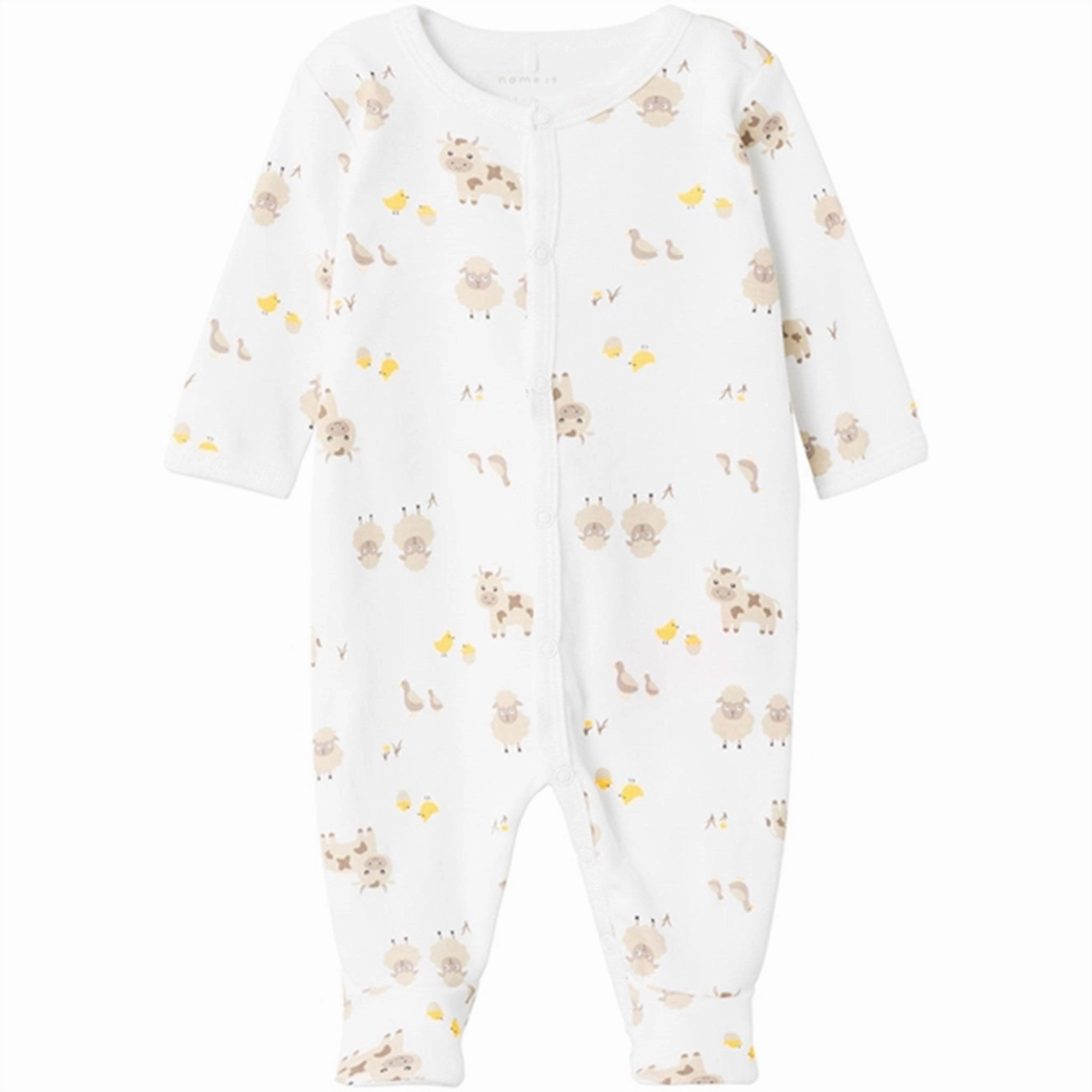 Name it Bright White Farm Animals Nighsuit Noos New Fine Festival Essential