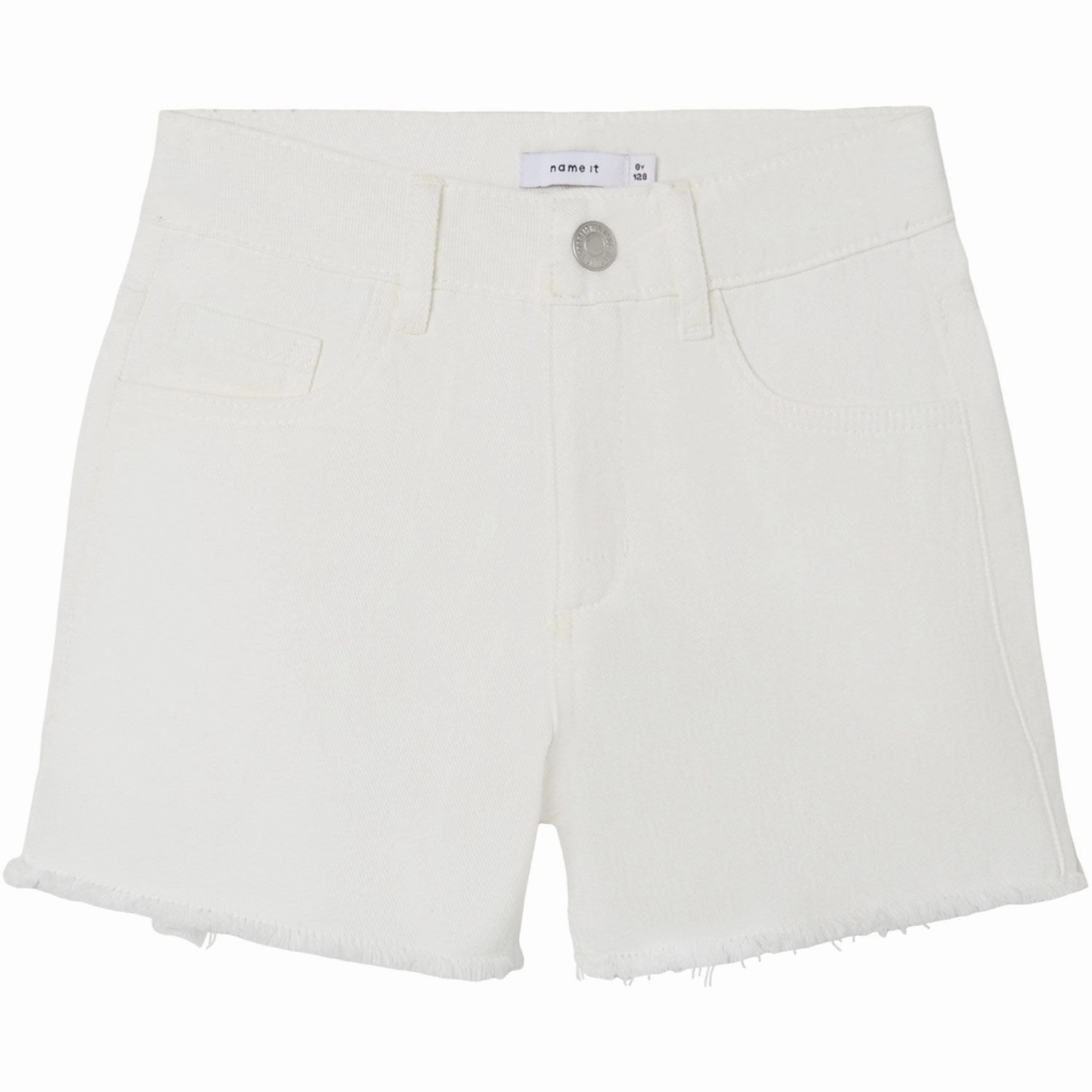 Name It Bright White Rose Mom Twill Shorts DurableStitching