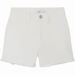 Relaxed Design Name It Bright White Rose Mom Twill Shorts