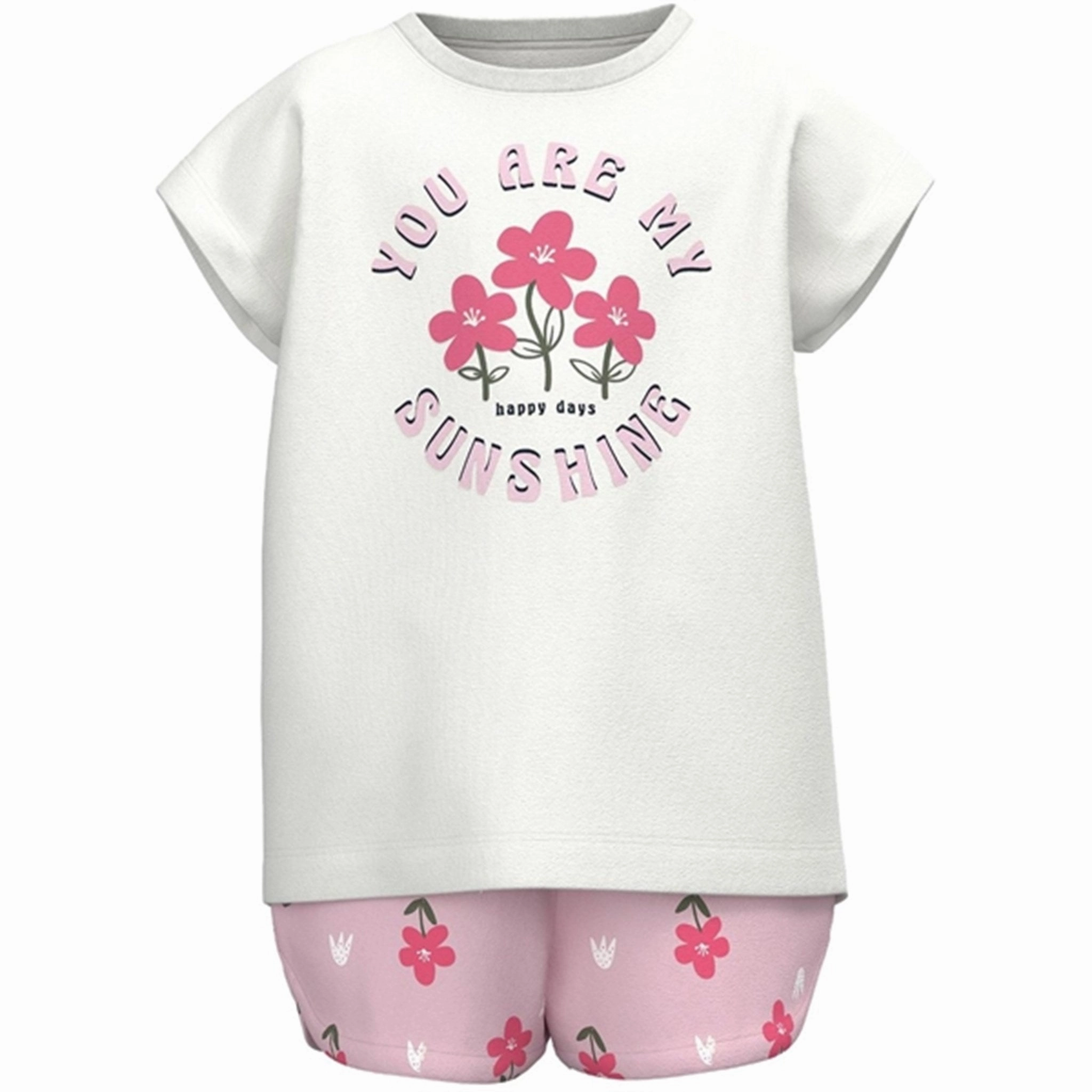 volleyball outfit Name it Bright White You Are My Sunshine Vigea T-Shirt Set