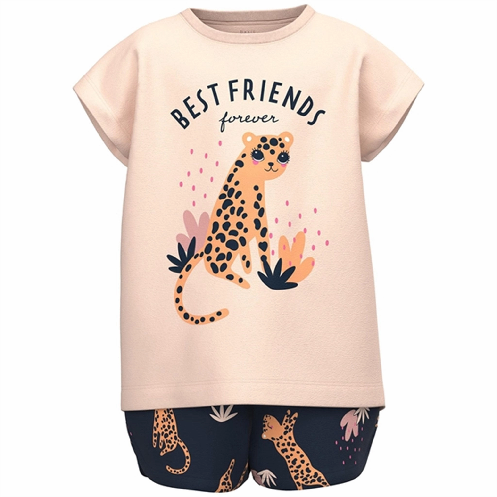 Name it Cr??me De P??che Vigea T-Shirt Set Youth fashion suede look