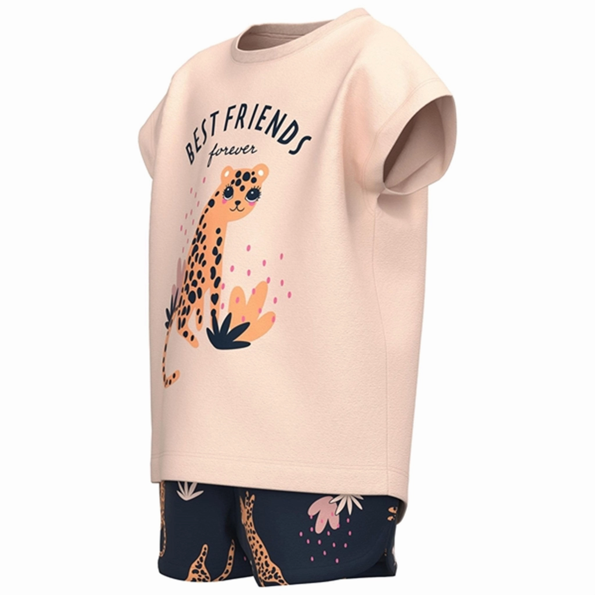 Preppy look Noise Free Operation Design Name it Cr??me De P??che Vigea T-Shirt Set