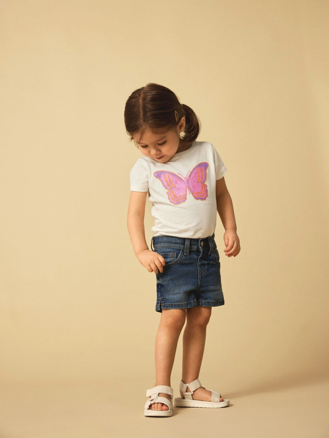 Name It Dark Blue Denim Salli Slim Denim Shorts Anti Sag Technology Layered Cuff Design