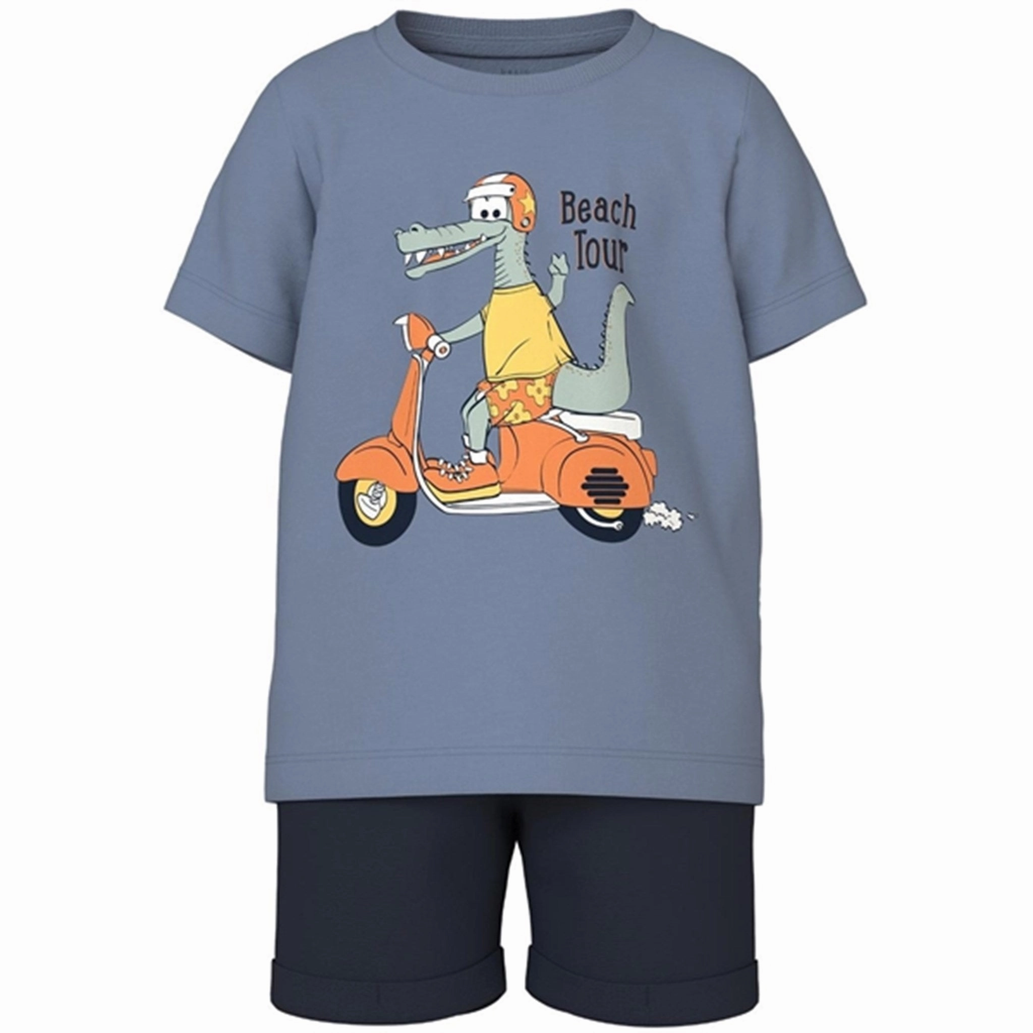 Name it Dark Sapphire Crocodile Vigano Sweat T-Shirt Set Flexible Gusset