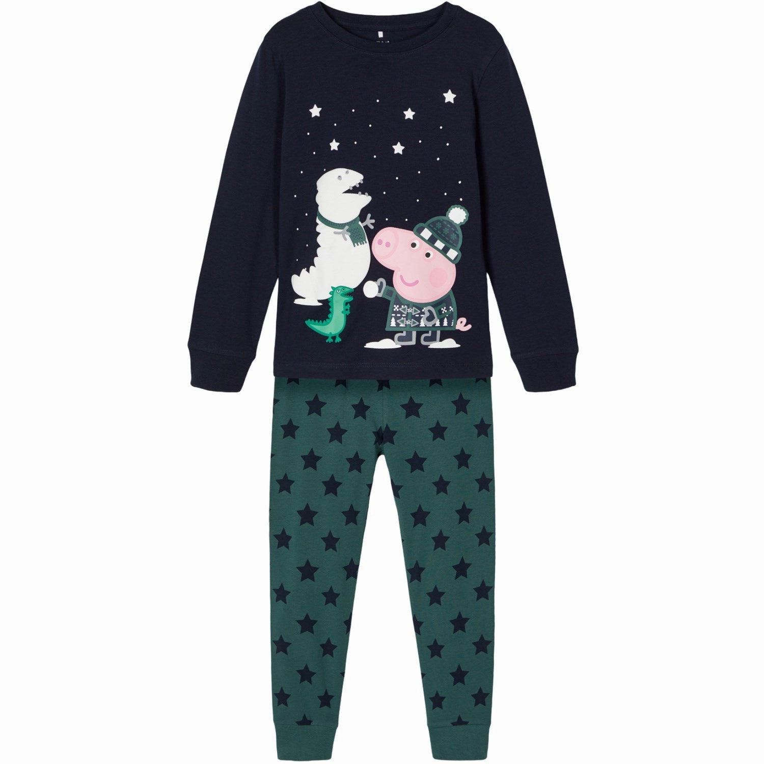 Name It Dark Sapphire Maaten Peppa Pig Pajamas Sleek Restwear Lounge Fit