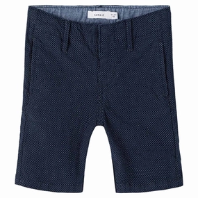 Flame Retardant Coating energetic look Name it Dark Sapphire Ryan Dots Twill Shorts