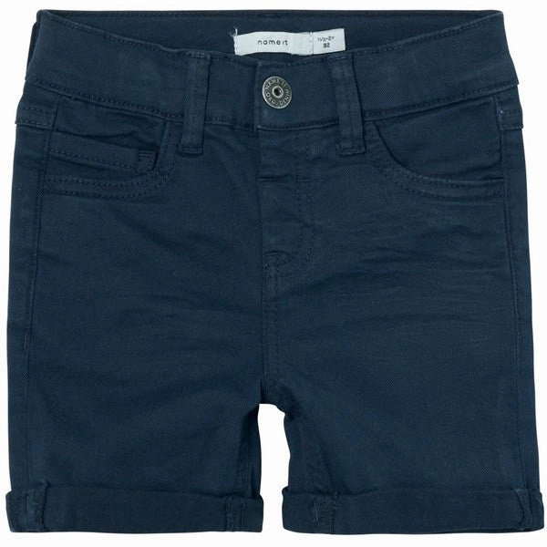 Name it Dark Sapphire Silas Isak Twill Shorts Street Fashion Athletic Cut