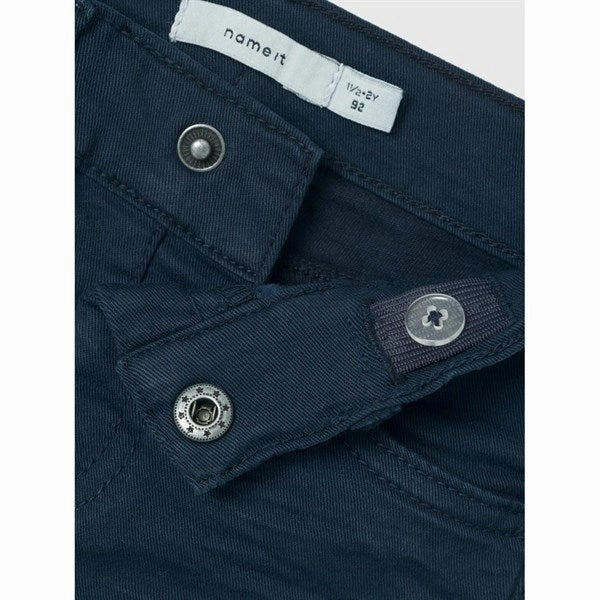 Name it Dark Sapphire Silas Isak Twill Shorts Luxury Feel